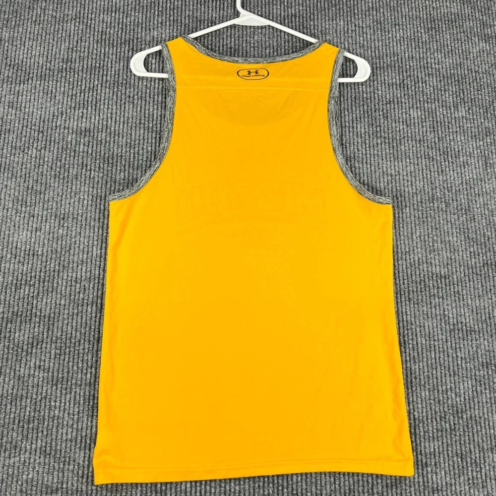 Missouri Tigers Mizzou Tank Top Shirt Mens Small Yellow Under Armour Loose Fit